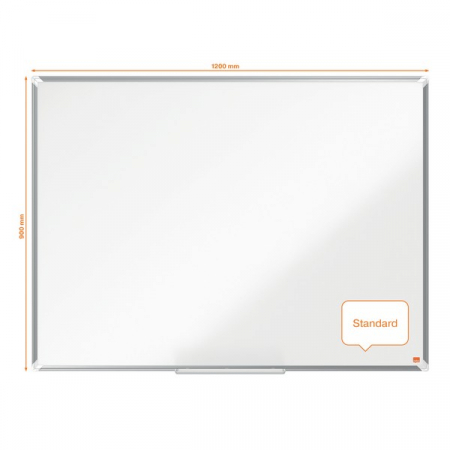 Tabla NOBO Premium Plus, otel emailat, 120x90 cm, magnetica, include marker si tavita [2]