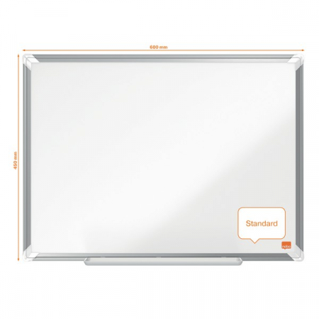 Tabla NOBO Premium Plus, otel emailat, 60x45 cm, magnetica, include marker si tavita [2]