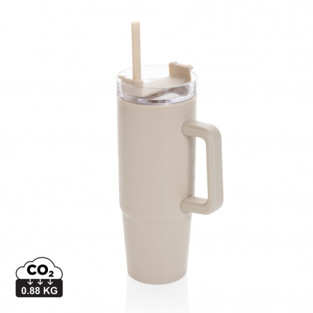 Sticle, cani si termosuri to go - Pahar Tana plastic reciclat 750 ml cu maner si capac 3-in-1