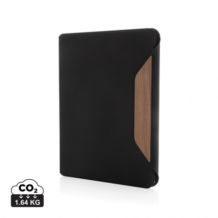 Agende, calendare si organizatoare - Portofoliu A4 Teri AWARE™ rPET si nuc cu inchidere magnetica si agenda FSC®