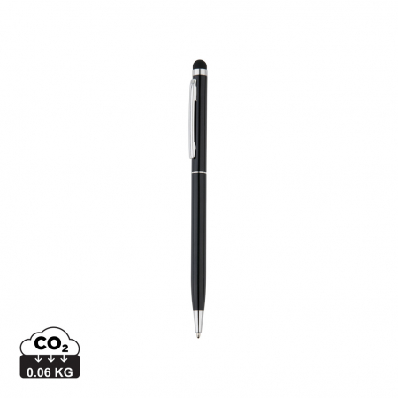 Pixuri metalice - Pix Slim din aluminiu cu stylus si mecanism twist