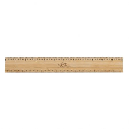 Rigla Timberson 30 cm bambus FSC® extra groasa cu masurare dubla [5]