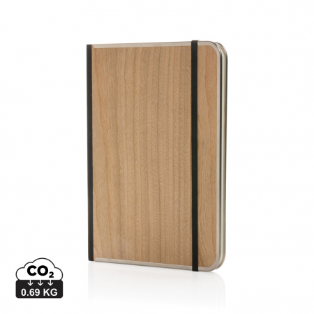 Agende, calendare si organizatoare - Agenda A5 Treeline cu coperta din lemn FSC® – deluxe si eco-friendly