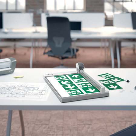 Trimmer Leitz Office Precision, A3, 15 coli, gri [2]