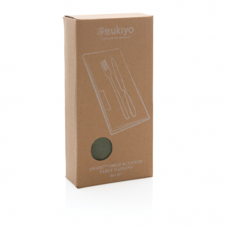 Set 4 servete de masa Ukiyo Aware™ din bumbac reciclat – 45x45 cm, eco-friendly [12]