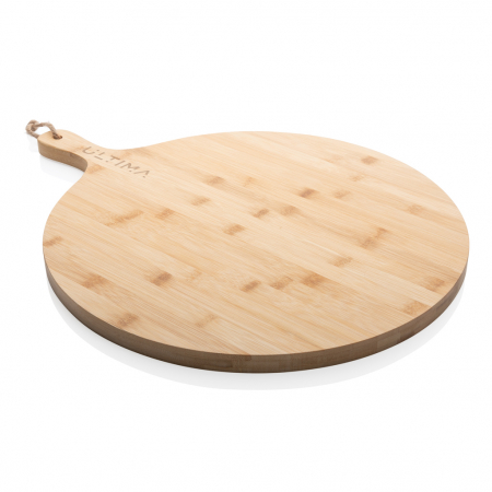 Tocator rotund Ukiyo din bambus natural 40 cm – servire eleganta, cutie cadou [4]