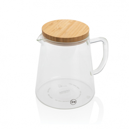 Carafa Ukiyo din sticla borosilicata cu capac bambus, 1.2L [1]