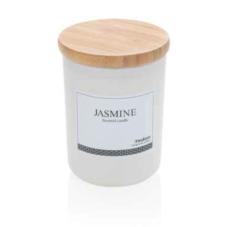 Lumanare parfumata deluxe Ukiyo cu capac bambus – iasomie, 30h ardere [5]