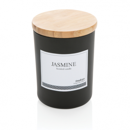 Lumanare parfumata deluxe Ukiyo cu capac bambus – iasomie, 30h ardere [5]