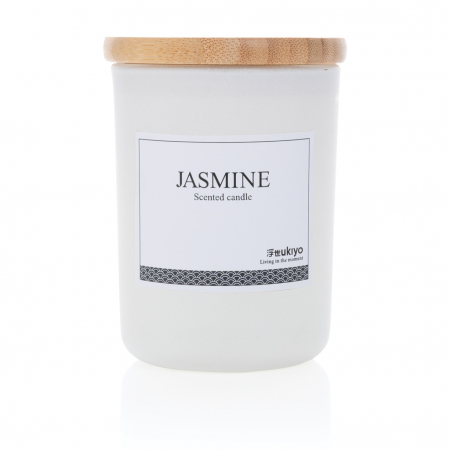 Lumanare parfumata deluxe Ukiyo cu capac bambus – iasomie, 30h ardere [6]