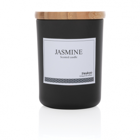 Lumanare parfumata deluxe Ukiyo cu capac bambus – iasomie, 30h ardere [6]