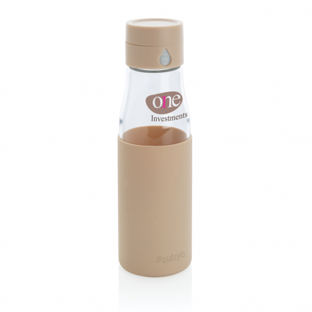 Sticla sticla Ukiyo 600 ml cu indicator hidratare si husa silicon [5]