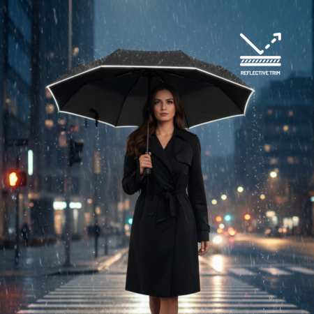 Umbrela automata Scandic cu banda reflectorizanta, 103 cm, rezistenta vant [4]