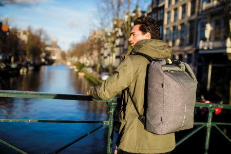 Rucsac Urban antifurt 27L, material rezistent la taiere [48]