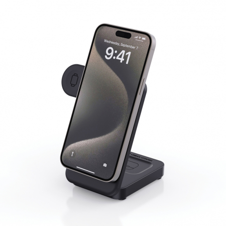 Incarcator wireless 3-in-1 magnetic 15W Urban Vitamin Arcadia, ABS reciclat RCS [7]