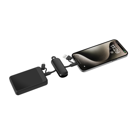 Cablu breloc Urban Vitamin Dublin 4-in-1, 100W PD, USB-C si iOS, 480 Mbps [3]