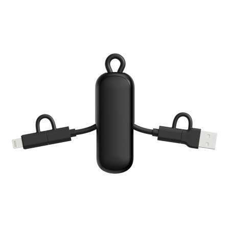 Cablu breloc Urban Vitamin Dublin 4-in-1, 100W PD, USB-C si iOS, 480 Mbps [4]