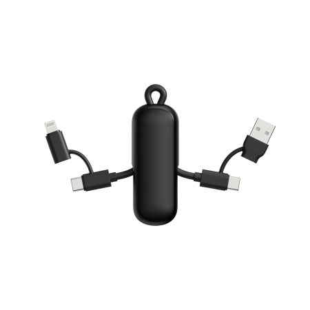 Electronice si accesorii tech - Cablu breloc Urban Vitamin Dublin 4-in-1, 100W PD, USB-C si iOS, 480 Mbps