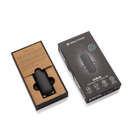 Cablu breloc Urban Vitamin Dublin 4-in-1, 100W PD, USB-C si iOS, 480 Mbps [2]