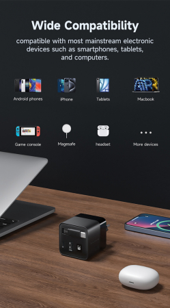 Incarcator Urban Vitamin Mendocino 65W GaN cu cablu retractabil [6]