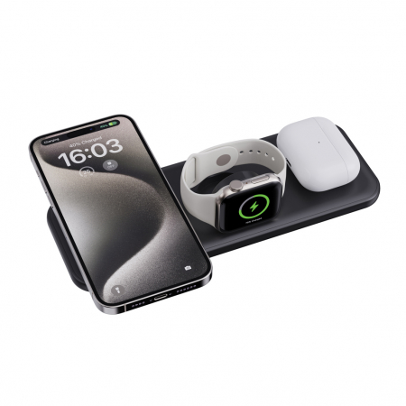 Incarcator wireless 3-in-1 magnetic 15W Urban Vitamin Torrance, ABS reciclat RCS [3]
