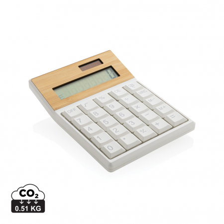 Accesorii diverse pentru birou - Calculator Utah 8 cifre RCS reciclat si bambus, Vinga