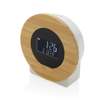 Ceas birou LCD Utah RCS reciclat si bambus, Vinga [1]
