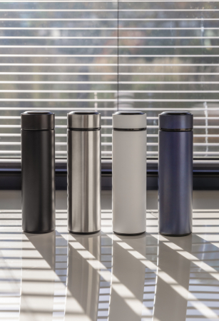 Sticla termos inox 450 ml cu capac metal periat [7]