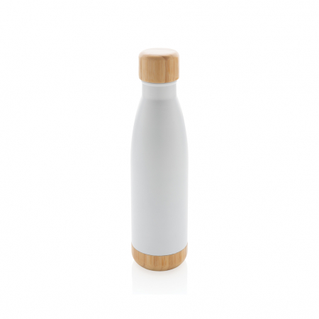 Sticla termos inox 520 ml cu capac si baza bambus [1]