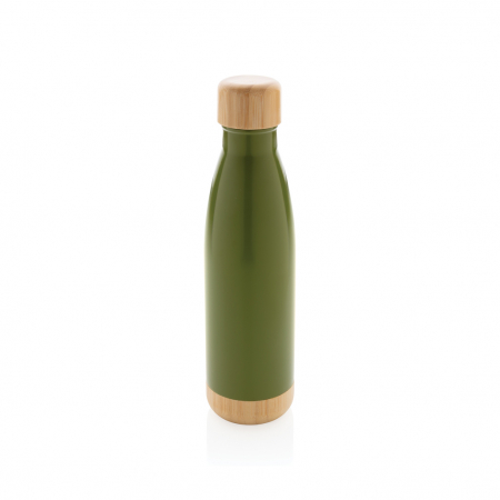 Sticla termos inox 520 ml cu capac si baza bambus [1]