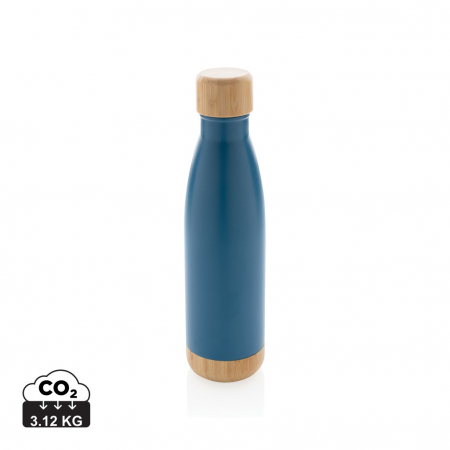 Sticla termos inox 520 ml cu capac si baza bambus [0]