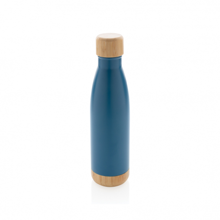 Sticla termos inox 520 ml cu capac si baza bambus [1]