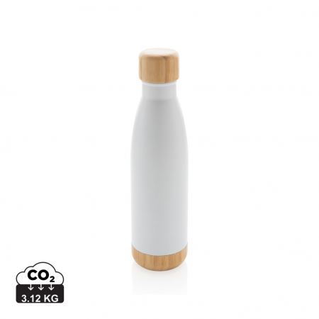 Noutati si inovatii - Sticla termos inox 520 ml cu capac si baza bambus