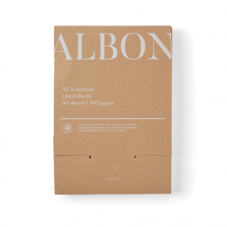Agenda A5 VINGA Albon din fetru reciclat GRS – cu suport pentru pix, eleganta si eco-friendly [8]