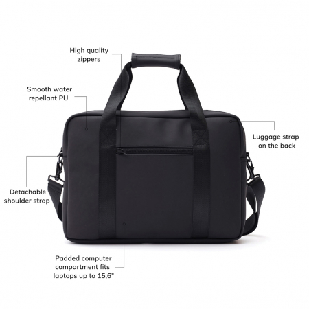 Geanta eleganta laptop VINGA Baltimore 13L rezistenta la apa [8]