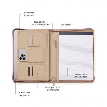 Portofoliu A4 VINGA Baltimore RCS cu coperta PU si agenda – elegant si practic [6]