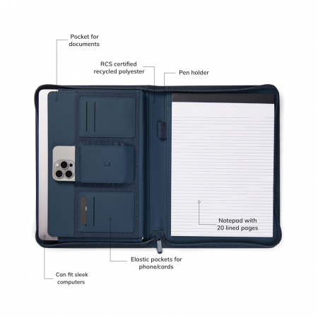 Portofoliu A4 VINGA Baltimore RCS cu coperta PU si agenda – elegant si practic [6]