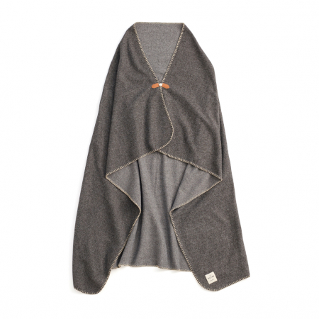 Patura VINGA Bilton reciclata – fleece melange cu functie poncho [2]