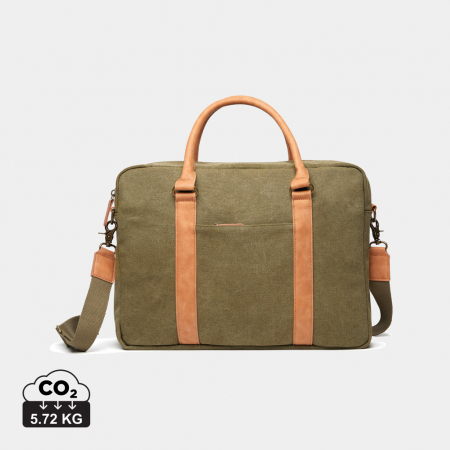 Rucsacuri si articole de calatorie - Geanta laptop VINGA Bosler canvas reciclat 18,8L
