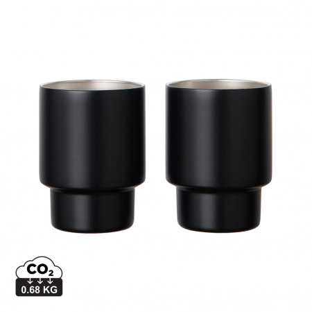 Noutati si inovatii - Set 2 cani VINGA Nagano RCS inox reciclat 160 ml