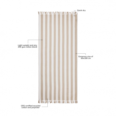 Prosop hammam VINGA Ornos bumbac reciclat GRS [4]