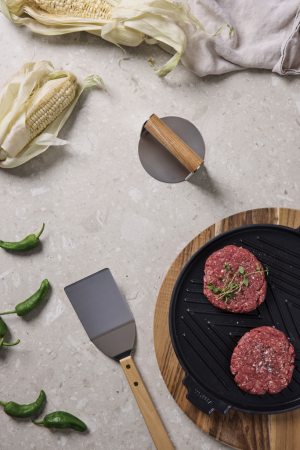 Presa pentru burgeri VINGA Paso din otel inoxidabil si lemn FSC® [5]