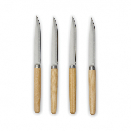 Noutati si inovatii - Set cutite carne VINGA Retro|4 piese inox cu maner lemn frasin
