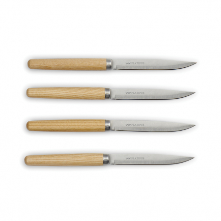 Set cutite carne VINGA Retro|4 piese inox cu maner lemn frasin [2]