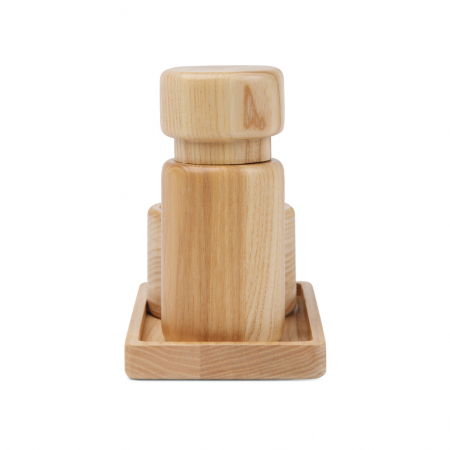 Set sare si piper VINGA Retro, 3 piese lemn FSC cu rasnita ceramica [3]