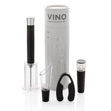 Set vin Vino Connoisseur 4 piese – tirbuson, dop vacuum, aerator, taietor folie [9]