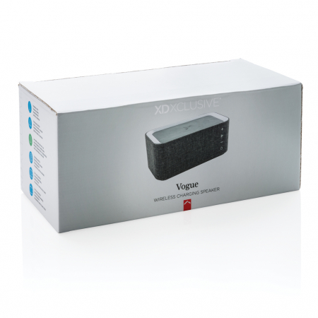Boxa wireless 6W cu functie de incarcare 5W Vogue, design textil modern [11]