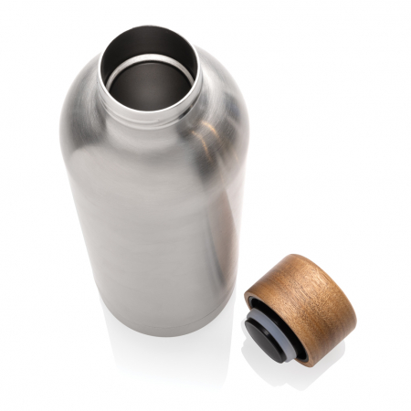 Sticla termos Wood inox reciclat RCS 500 ml cu capac lemn [3]