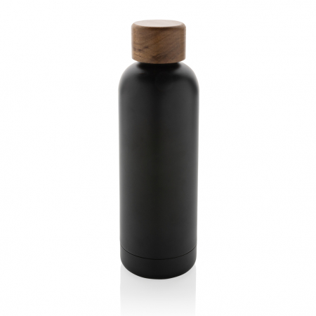Sticla termos Wood inox reciclat RCS 500 ml cu capac lemn [1]