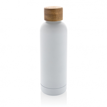 Sticla termos Wood inox reciclat RCS 500 ml cu capac lemn [1]